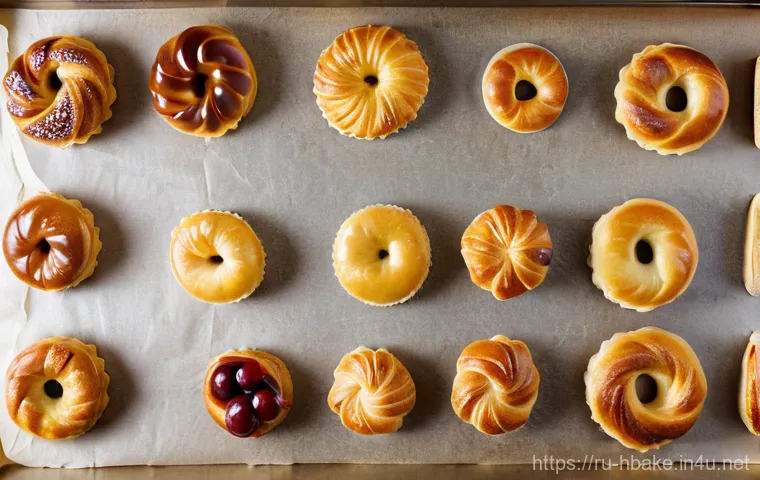 홈베이킹 데니쉬 페이스트리 기초 - **"A close-up, high-definition shot of skilled hands, belonging to a baker with a clean apron, metic...