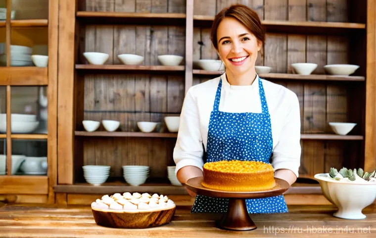 홈베이킹 베이커리 브랜딩 전략 - **Prompt: The Artisan Baker's Signature Creation**
    "A cozy, brightly lit home bakery kitchen. A ...