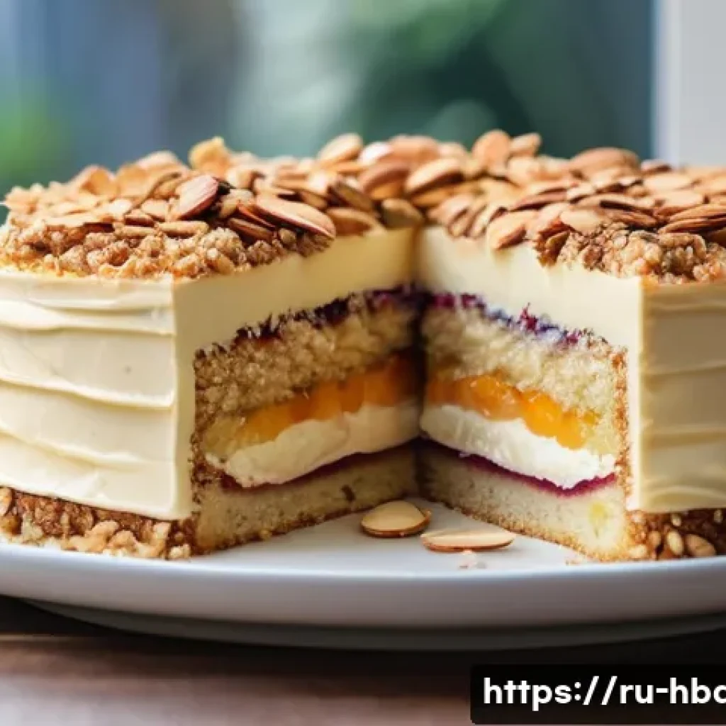 홈베이킹 푸드 스타일링 기본 - A close-up photo of a homemade layered cake on a matte white ceramic plate, featuring soft, airy spo...